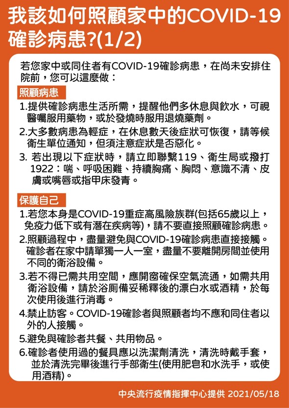 接觸確診者怎麼辦?新冠肺炎應對守則保護你與家人的安全 我該如何照顧家中新冠肺炎確診病患