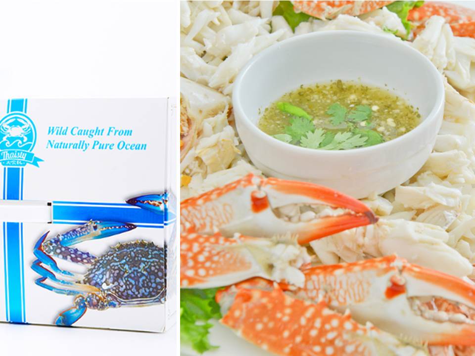 年節期間大家會選擇較「高級」的料理，選擇海鮮蝦蟹贈禮十分體面，圖為太食記的頂級藍鑽蟹贈禮
