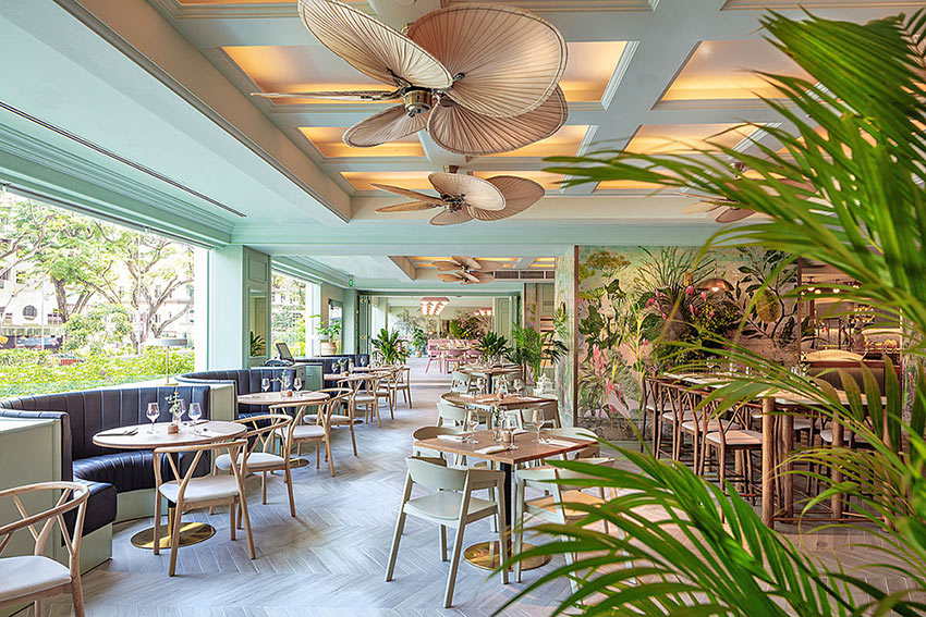 Ginger Restaurant at PARKROYAL Hotel, designed by Emma Maxwell Design